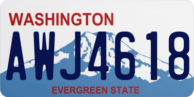 WA license plate AWJ4618