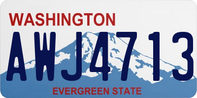 WA license plate AWJ4713