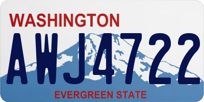 WA license plate AWJ4722