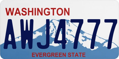 WA license plate AWJ4777