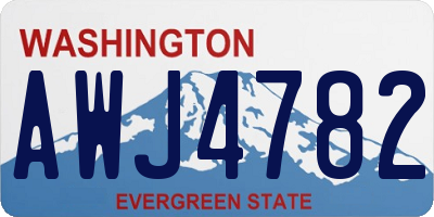 WA license plate AWJ4782