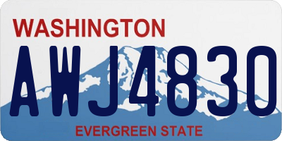 WA license plate AWJ4830