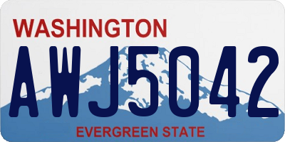 WA license plate AWJ5042