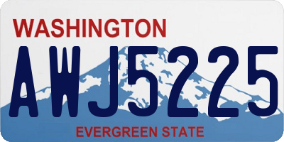 WA license plate AWJ5225