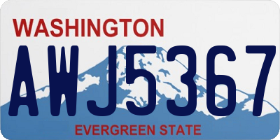 WA license plate AWJ5367