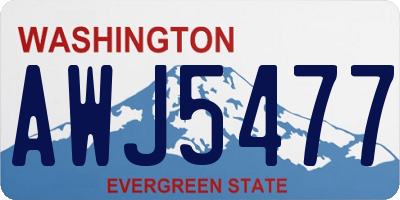 WA license plate AWJ5477
