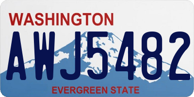 WA license plate AWJ5482