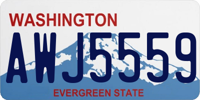 WA license plate AWJ5559