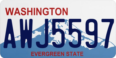 WA license plate AWJ5597