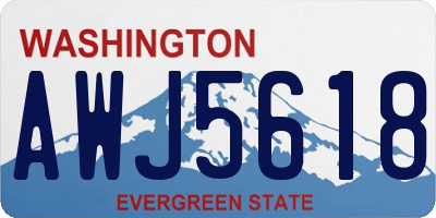 WA license plate AWJ5618