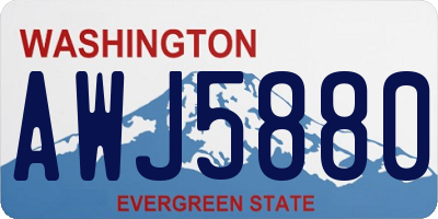 WA license plate AWJ5880
