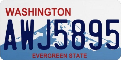 WA license plate AWJ5895