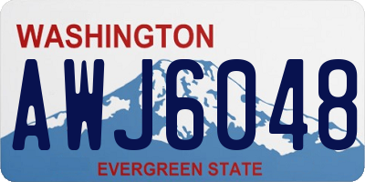 WA license plate AWJ6048