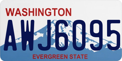 WA license plate AWJ6095