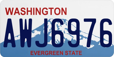 WA license plate AWJ6976