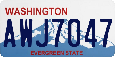 WA license plate AWJ7047
