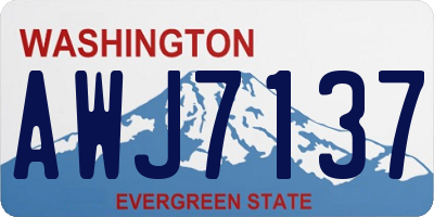 WA license plate AWJ7137
