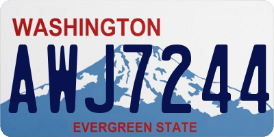 WA license plate AWJ7244