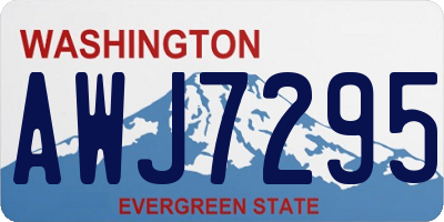 WA license plate AWJ7295