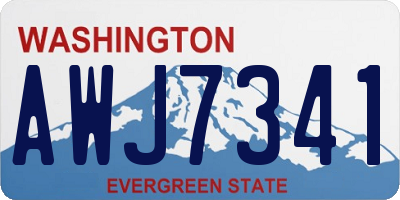 WA license plate AWJ7341