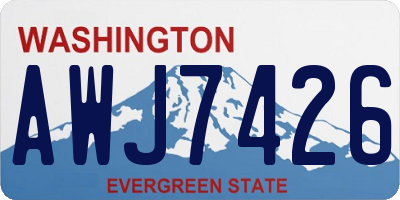 WA license plate AWJ7426