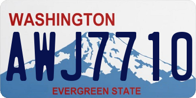 WA license plate AWJ7710