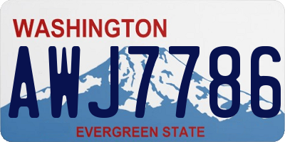 WA license plate AWJ7786