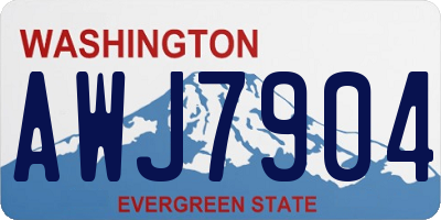 WA license plate AWJ7904