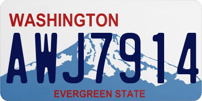 WA license plate AWJ7914