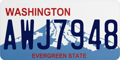 WA license plate AWJ7948