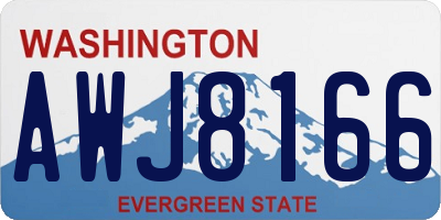 WA license plate AWJ8166