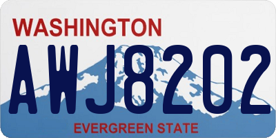 WA license plate AWJ8202