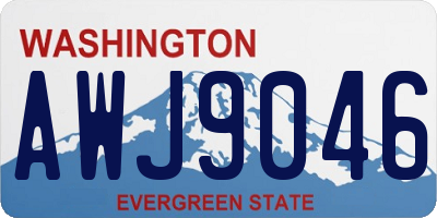 WA license plate AWJ9046