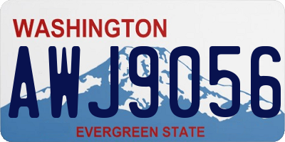 WA license plate AWJ9056