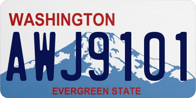 WA license plate AWJ9101