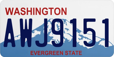 WA license plate AWJ9151