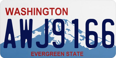 WA license plate AWJ9166