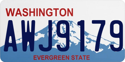 WA license plate AWJ9179