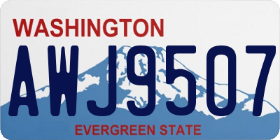 WA license plate AWJ9507