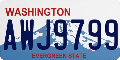 WA license plate AWJ9799