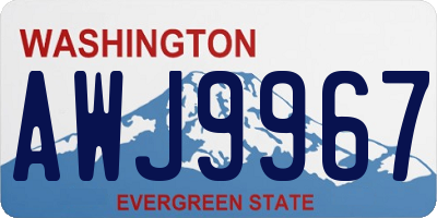WA license plate AWJ9967