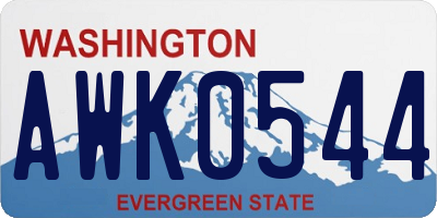 WA license plate AWK0544
