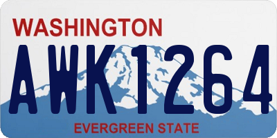 WA license plate AWK1264