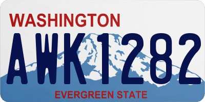 WA license plate AWK1282