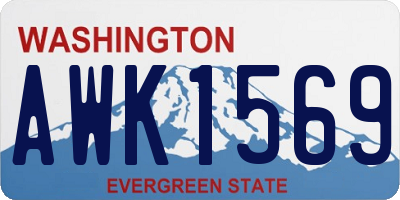 WA license plate AWK1569