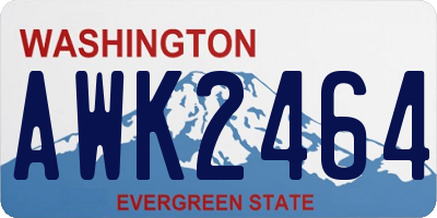 WA license plate AWK2464
