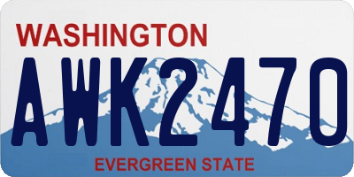 WA license plate AWK2470