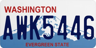 WA license plate AWK5446