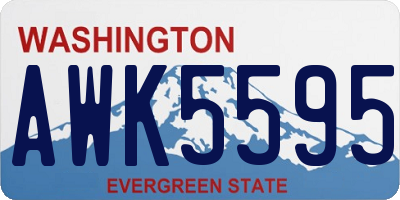 WA license plate AWK5595