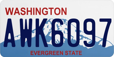 WA license plate AWK6097